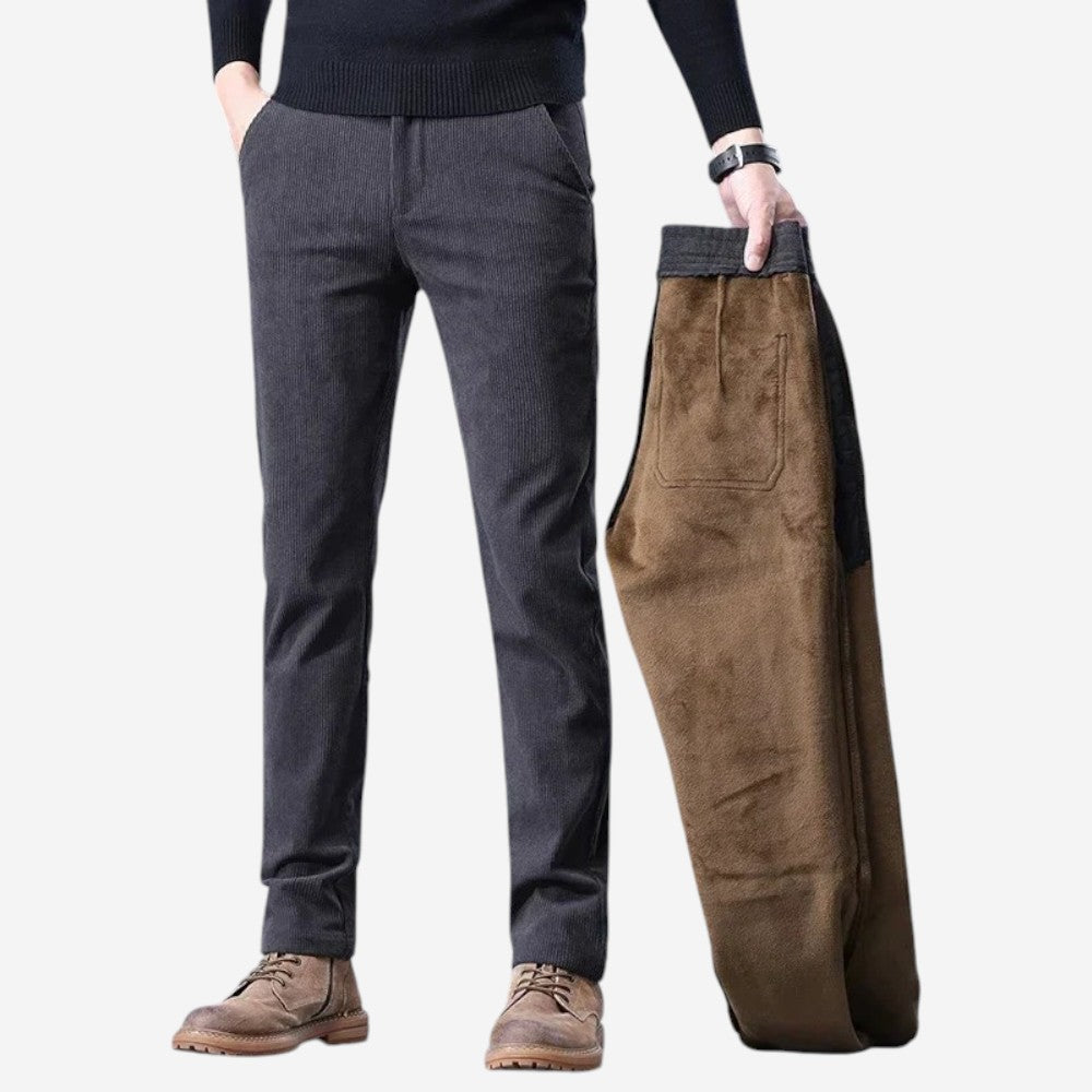 Cozy Mens Insulated Corduroy Pants - OutfitLondon