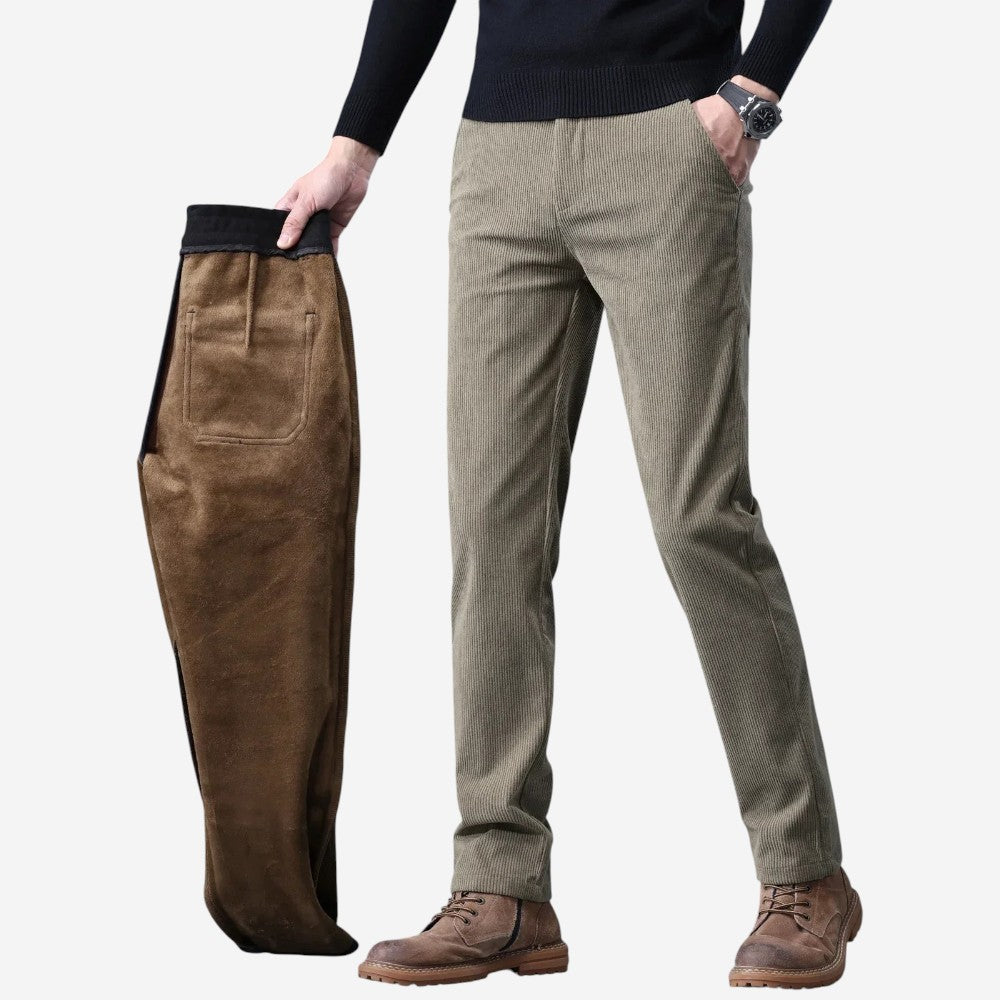 Cozy Mens Insulated Corduroy Pants