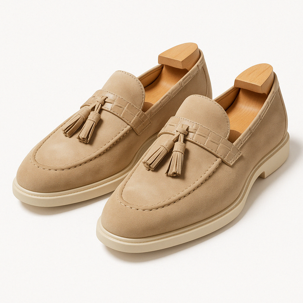 Luxury Leather Tassel Slip On Shoes - OutfitLondon