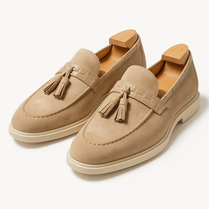Luxury Leather Tassel Slip On Shoes - OutfitLondon