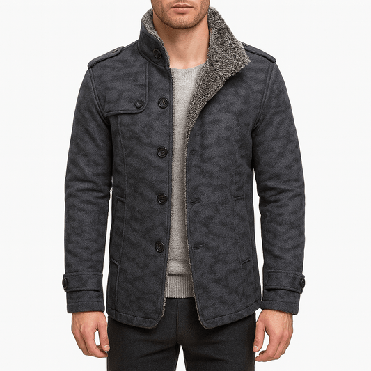 Men's Fitted Leather Lined Coat - OutfitLondon
