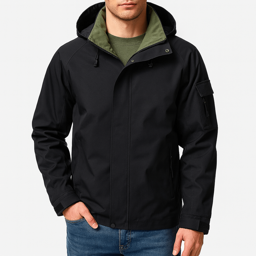 Waterproof Breathable Hooded Mens Jacket