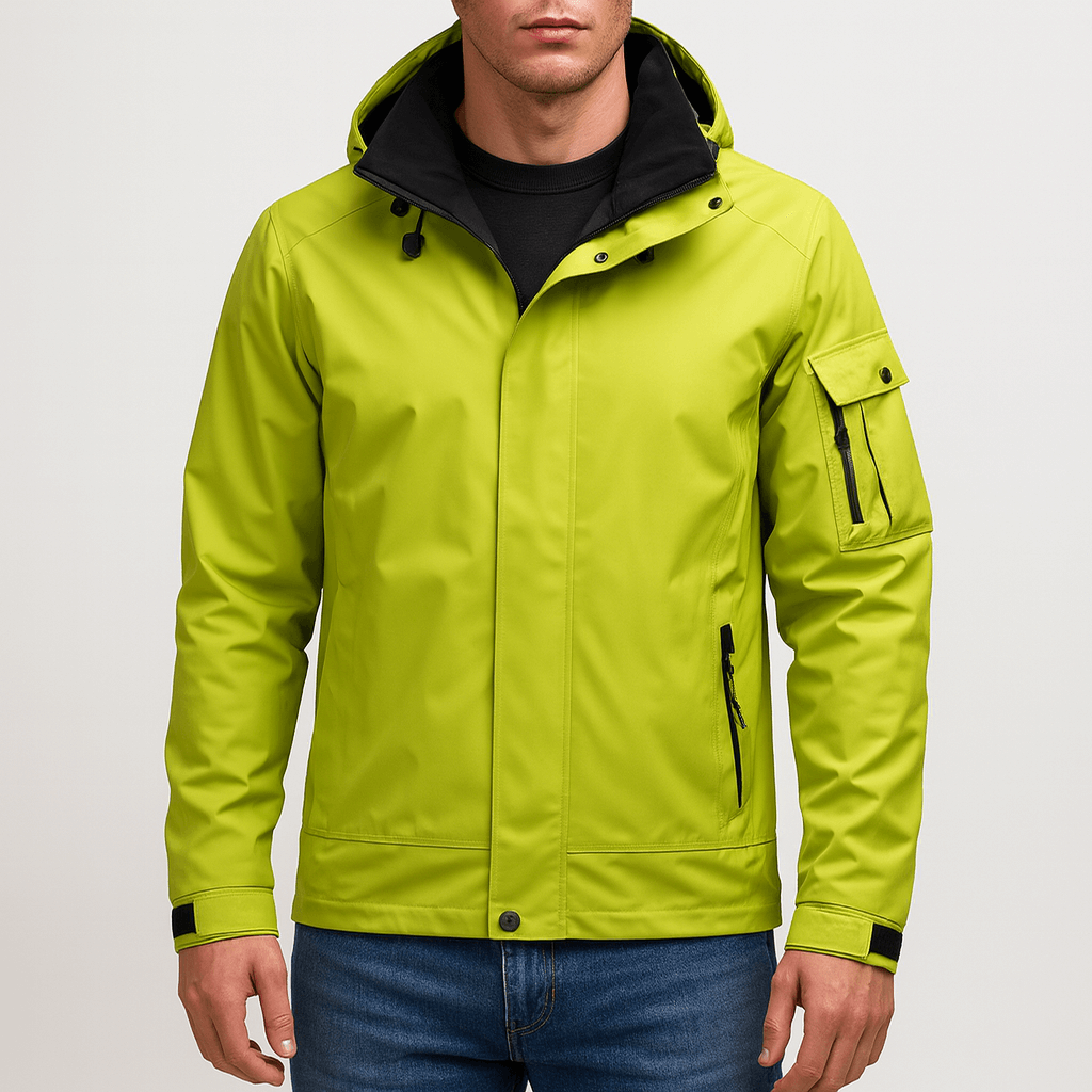 Waterproof Breathable Hooded Mens Jacket
