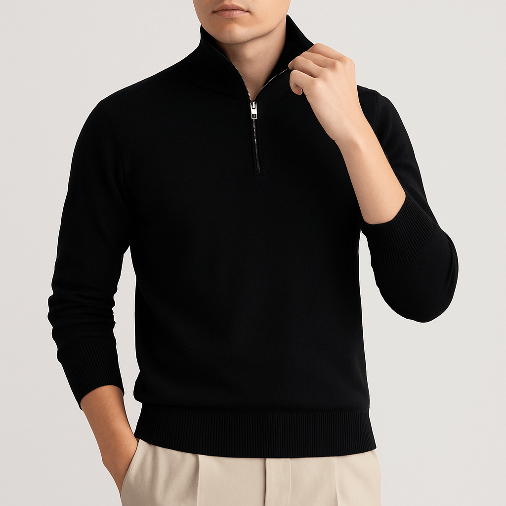Large Crew Neck Casual Sweater - OutfitLondon