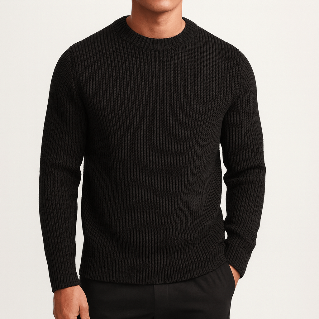 Classic Men's Horizontal Wool Sweater