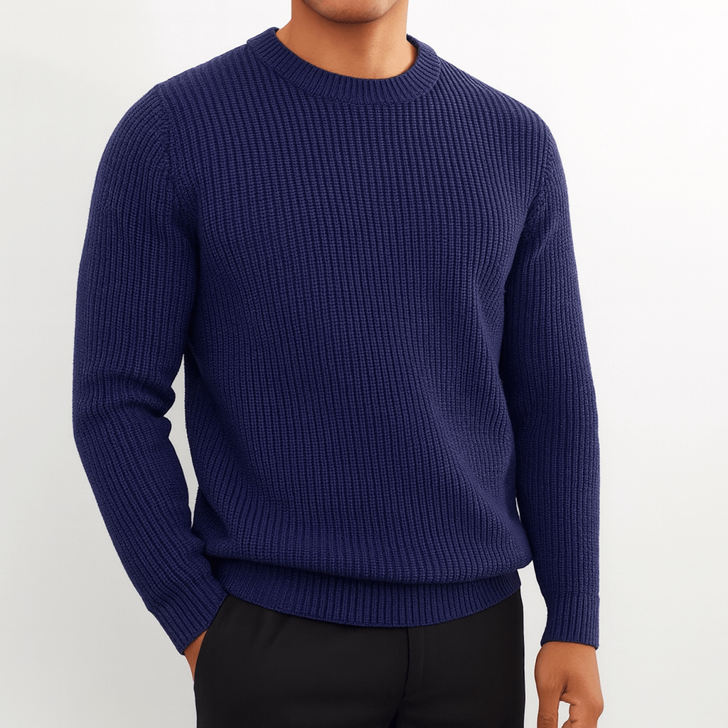 Classic Men's Horizontal Wool Sweater