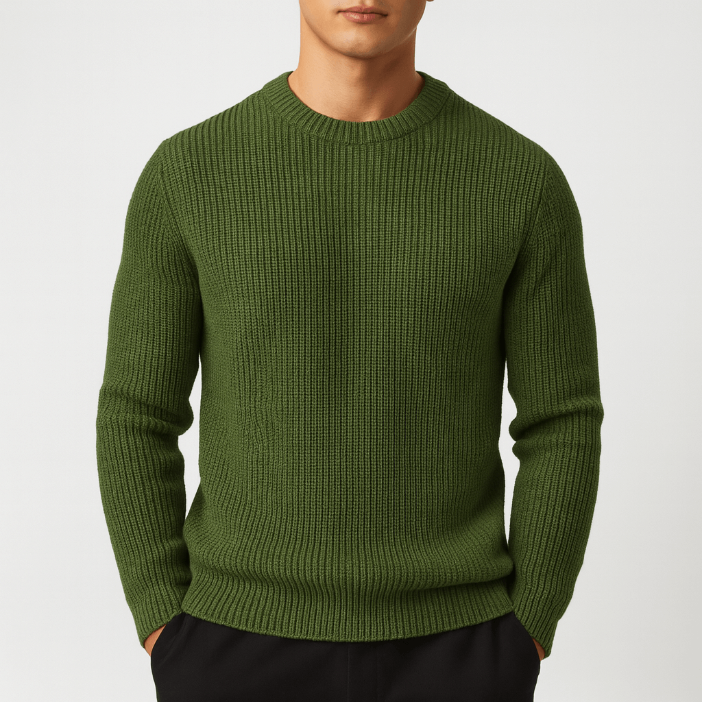 Classic Men's Horizontal Wool Sweater