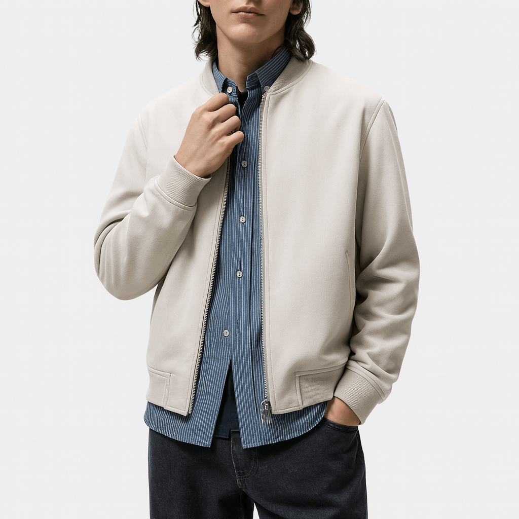 Classic Brown Leather Flight Jacket