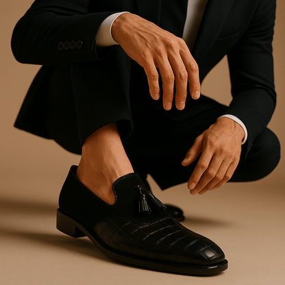Classic Leather Slip On Dress Shoes