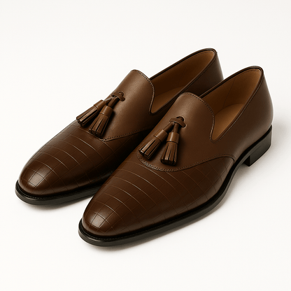 Classic Leather Slip On Dress Shoes