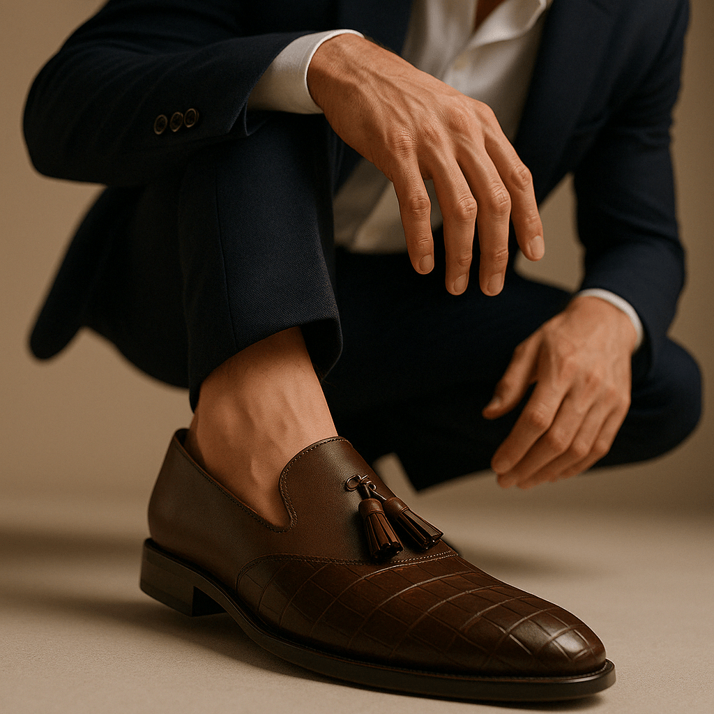 Classic Leather Slip On Dress Shoes