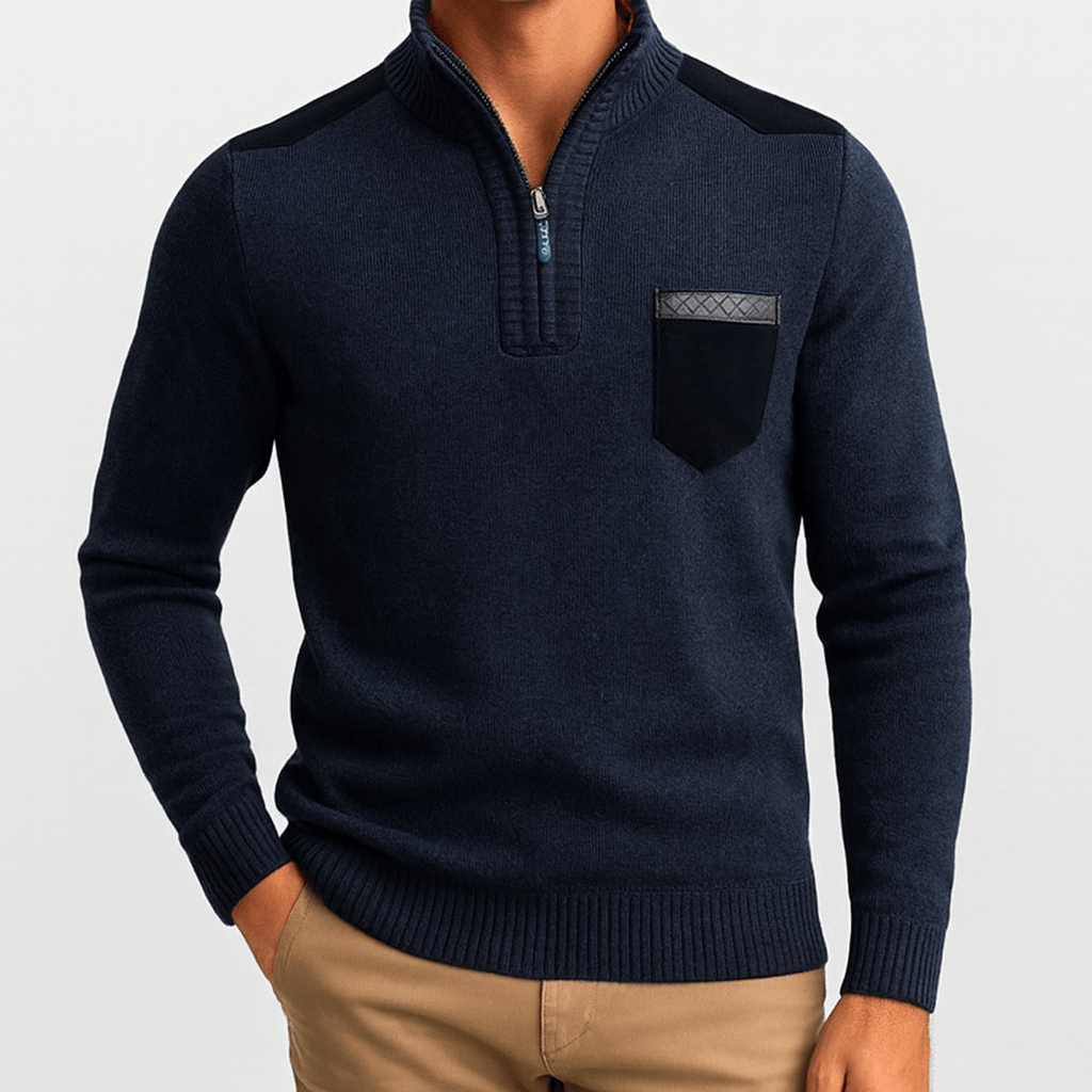 Soft Men's Cashmere Blend Polo Sweater