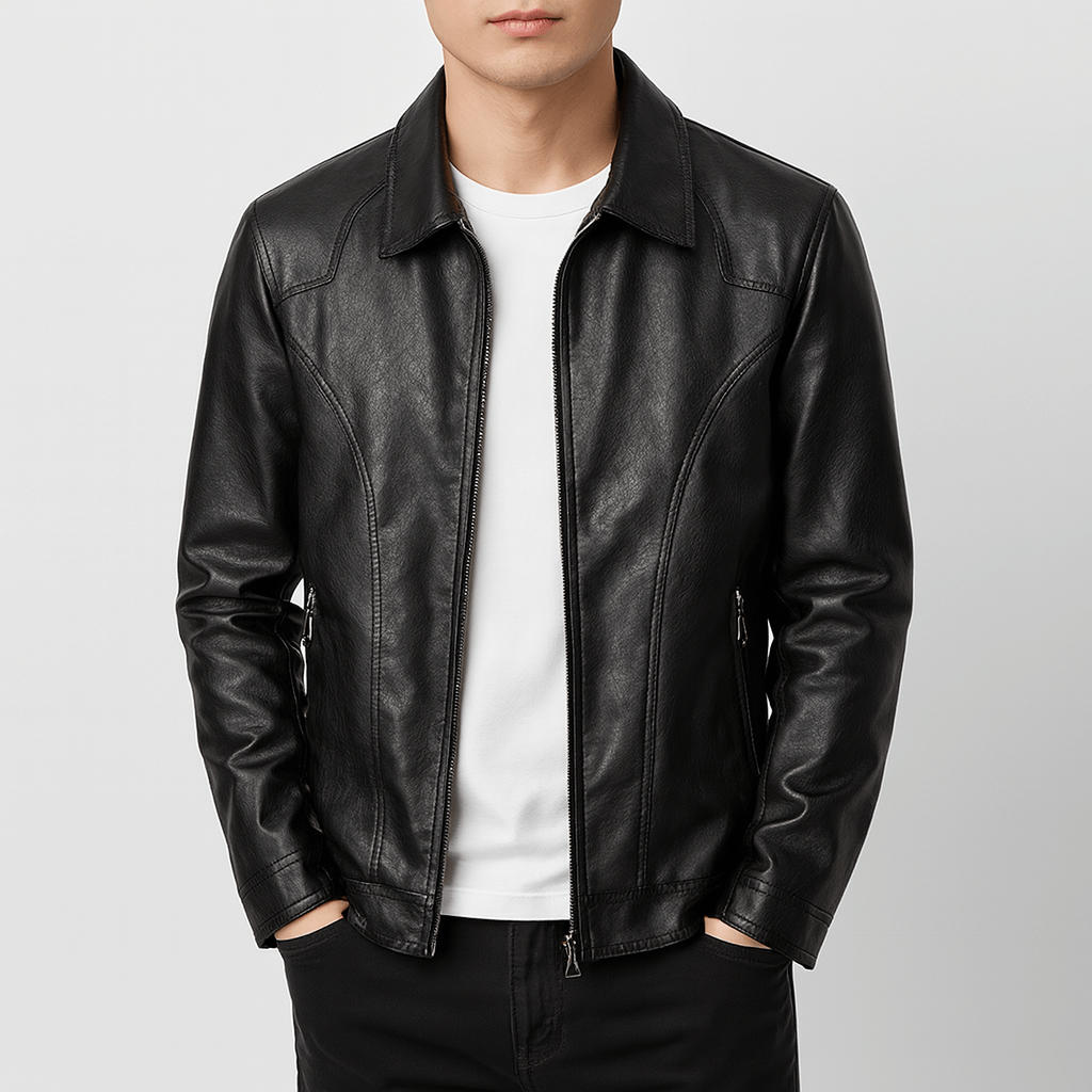 Classic Brown Mens Leather Jacket - OutfitLondon