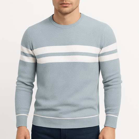 Classic Plaid Crew Neck Sweater - OutfitLondon