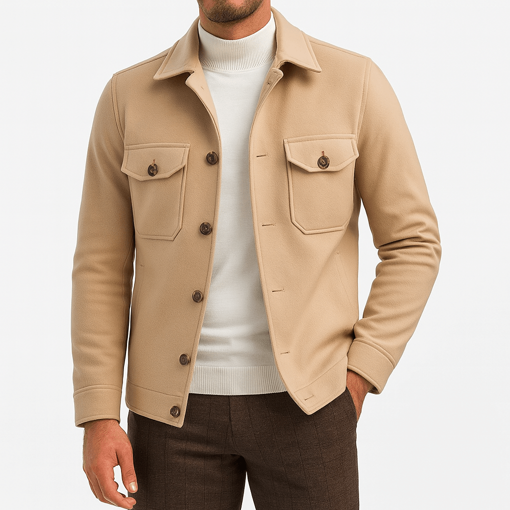 Classic Fit Wool Coat for Men - OutfitLondon