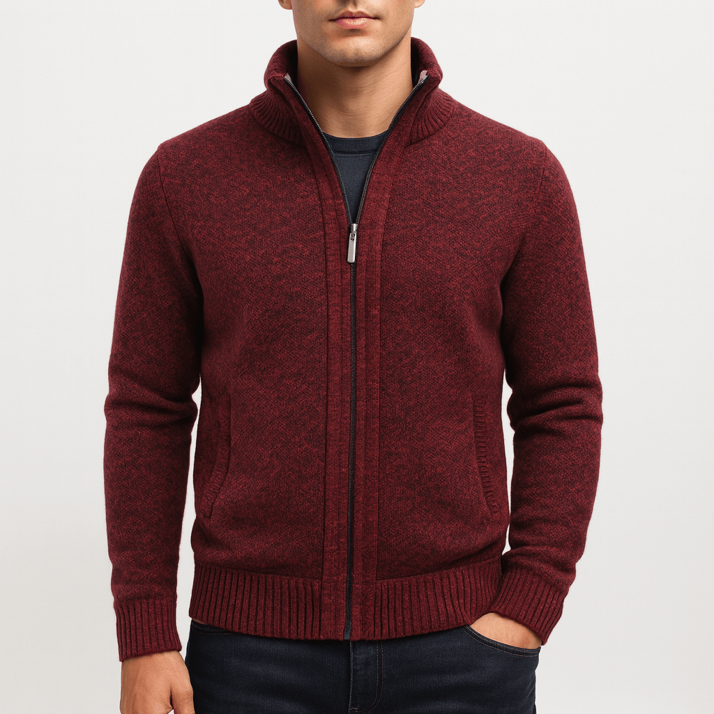 Cozy Men's Fleece Zip Up Sweater