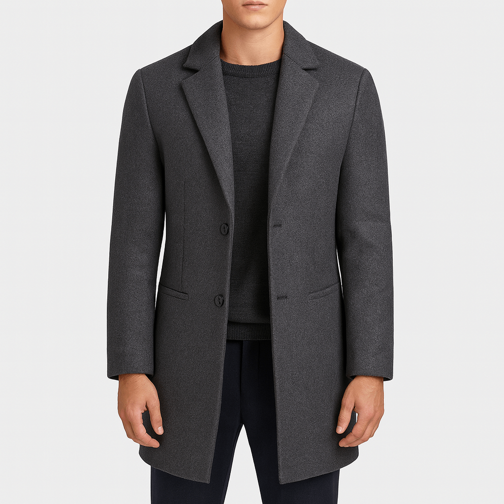 Warm Winter Men's Wool Overcoat