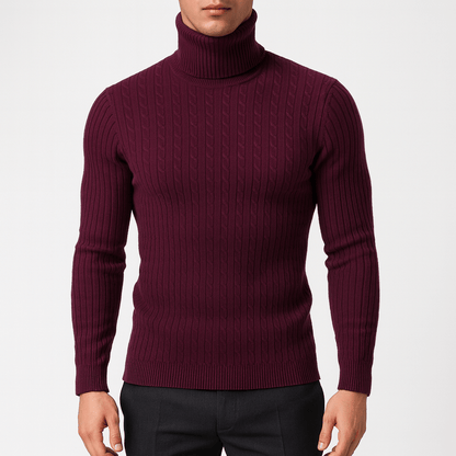 Warm Crew Neck Knitted Men's Sweater - OutfitLondon