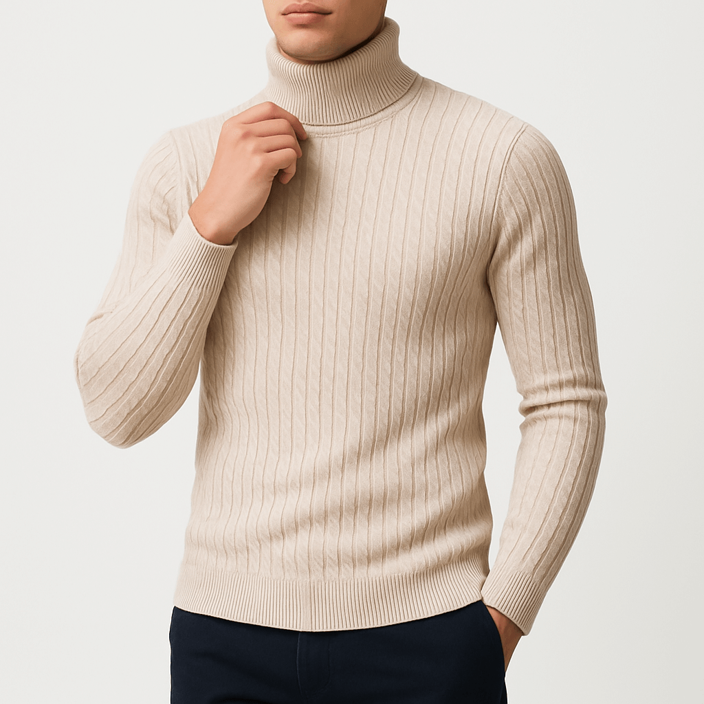Warm Crew Neck Knitted Men's Sweater