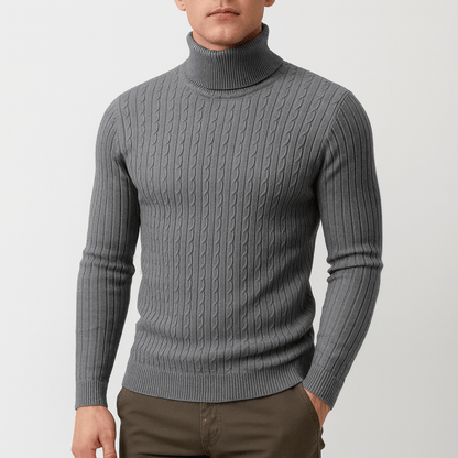 Warm Crew Neck Knitted Men's Sweater