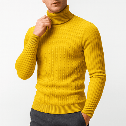 Warm Crew Neck Knitted Men's Sweater