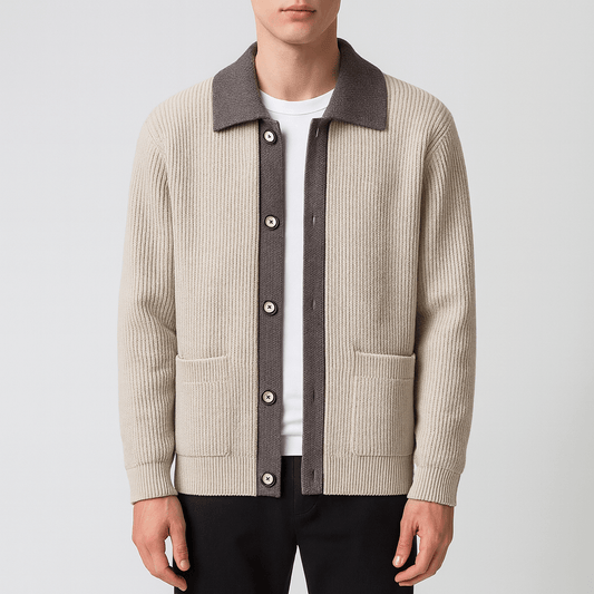Men's Color Block Knitted Sweater - OutfitLondon