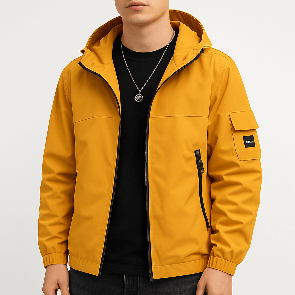 Waterproof Men's Zip Up Hooded Coat - OutfitLondon
