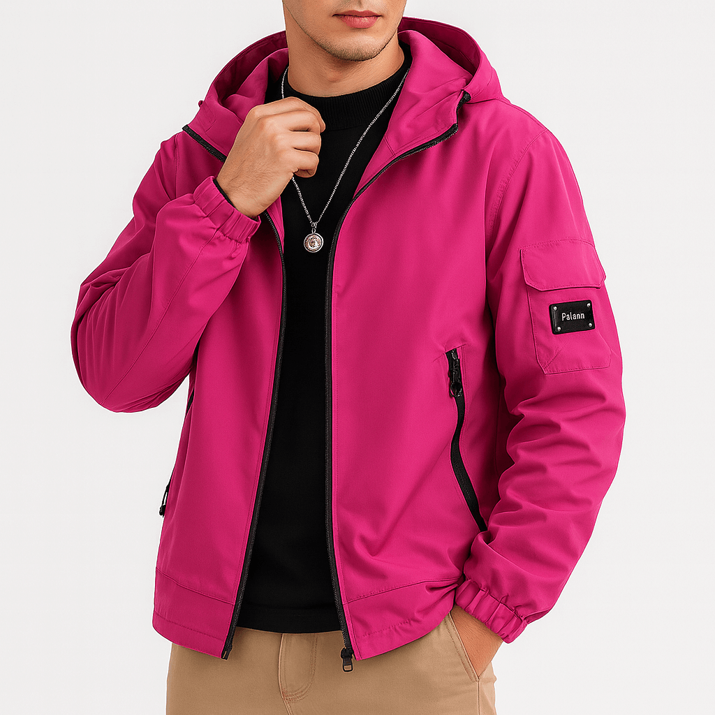 Waterproof Men's Zip Up Hooded Coat