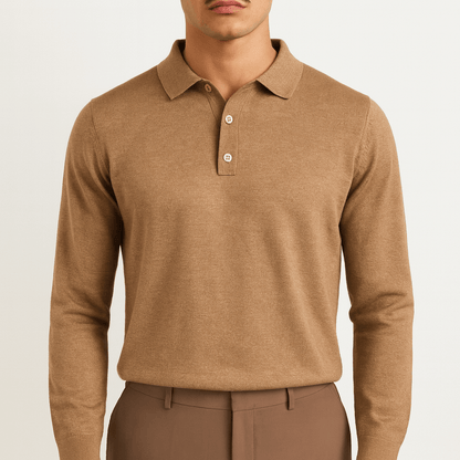 Classic Fit V-Neck Polo Shirt