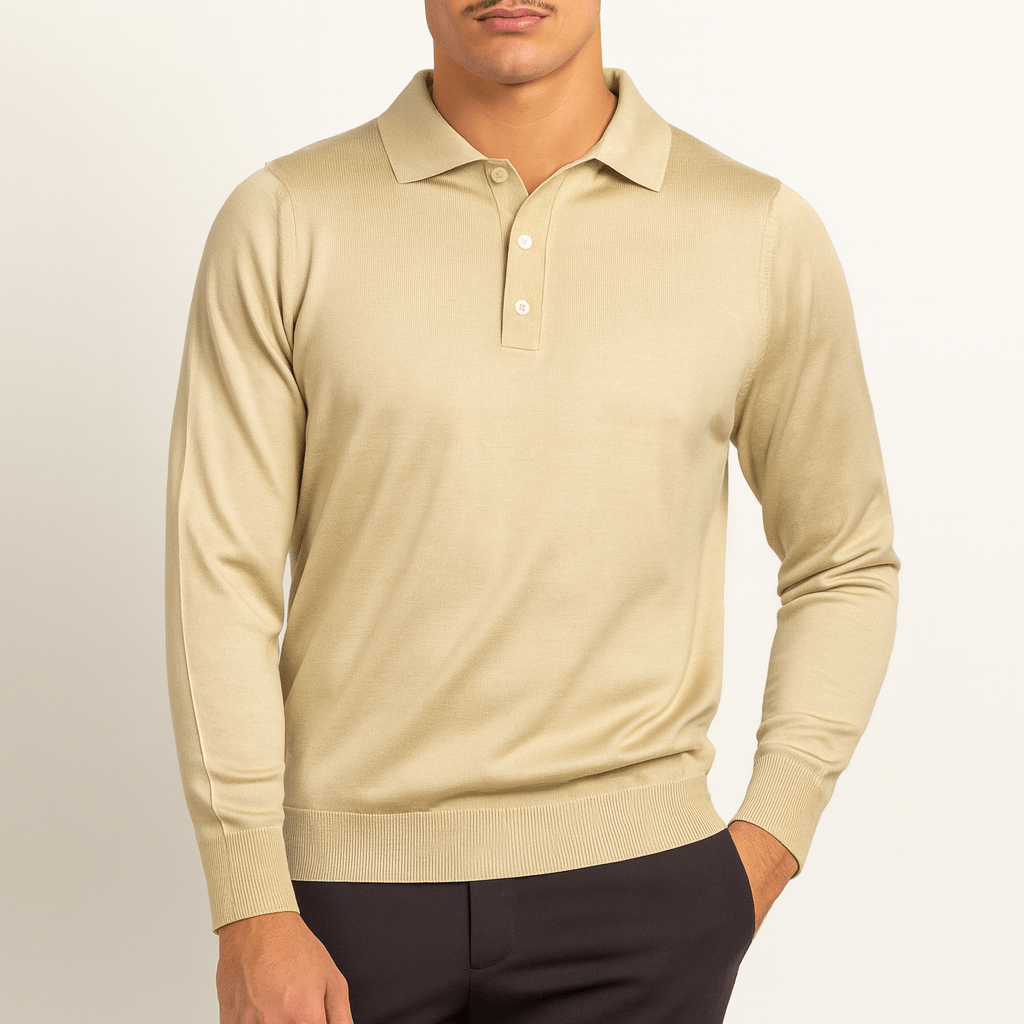 Classic Fit V-Neck Polo Shirt