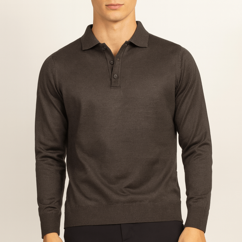 Classic Fit V-Neck Polo Shirt