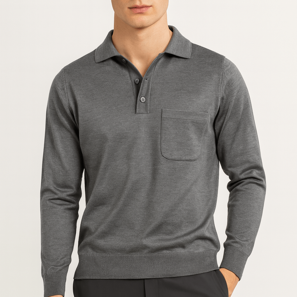 Classic Fit V-Neck Polo Shirt