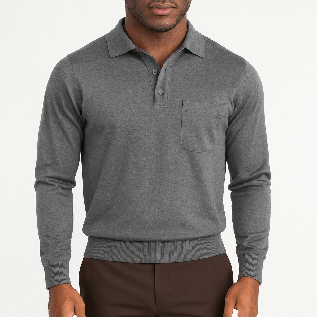 Classic Fit V-Neck Polo Shirt