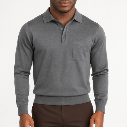 Classic Fit V-Neck Polo Shirt
