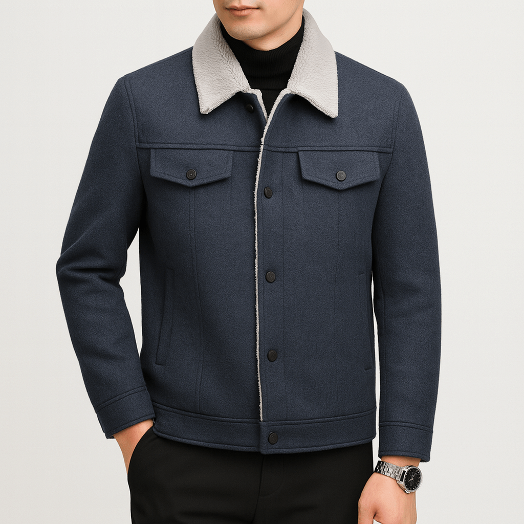 Warm Mens Casual Denim Jacket