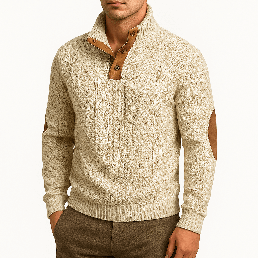 Men's Soft Zipper Knit Sweater - OutfitLondon