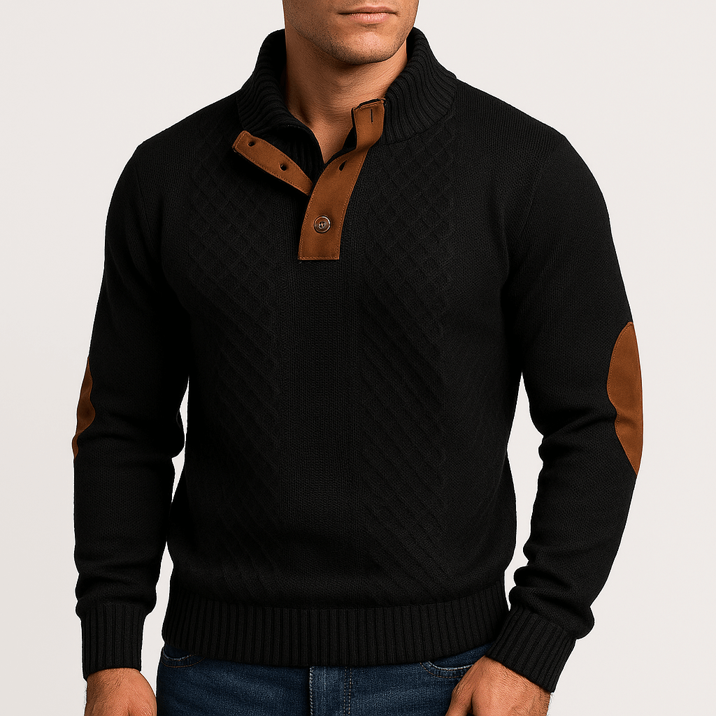 Men's Soft Zipper Knit Sweater