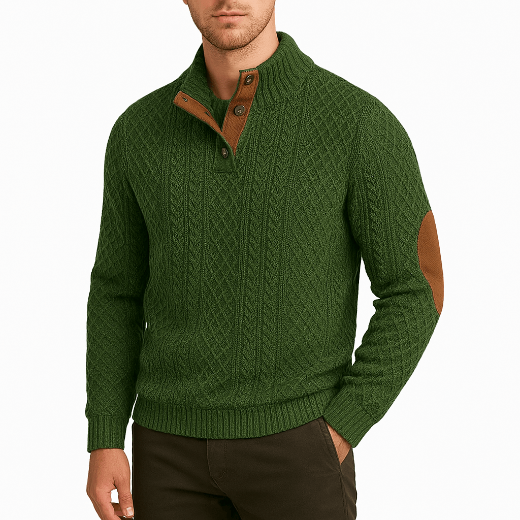 Men's Soft Zipper Knit Sweater