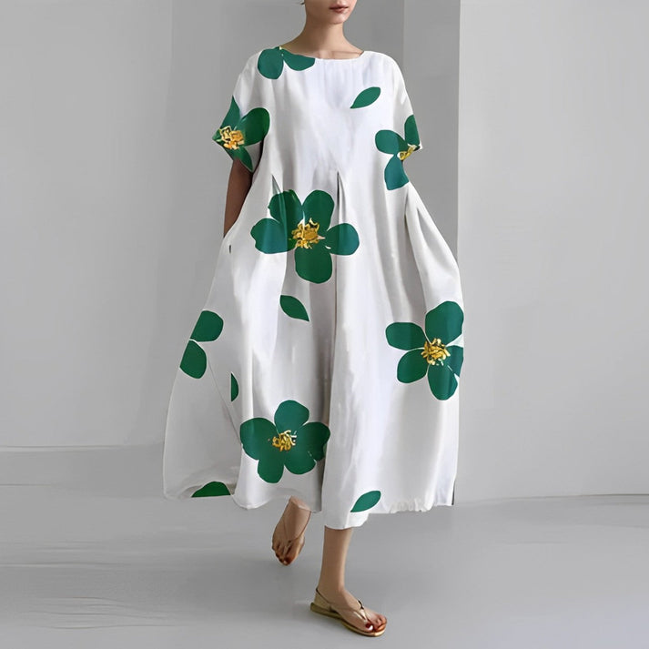 Loose Fit Elegant Long Dress for Ladies - OutfitLondon