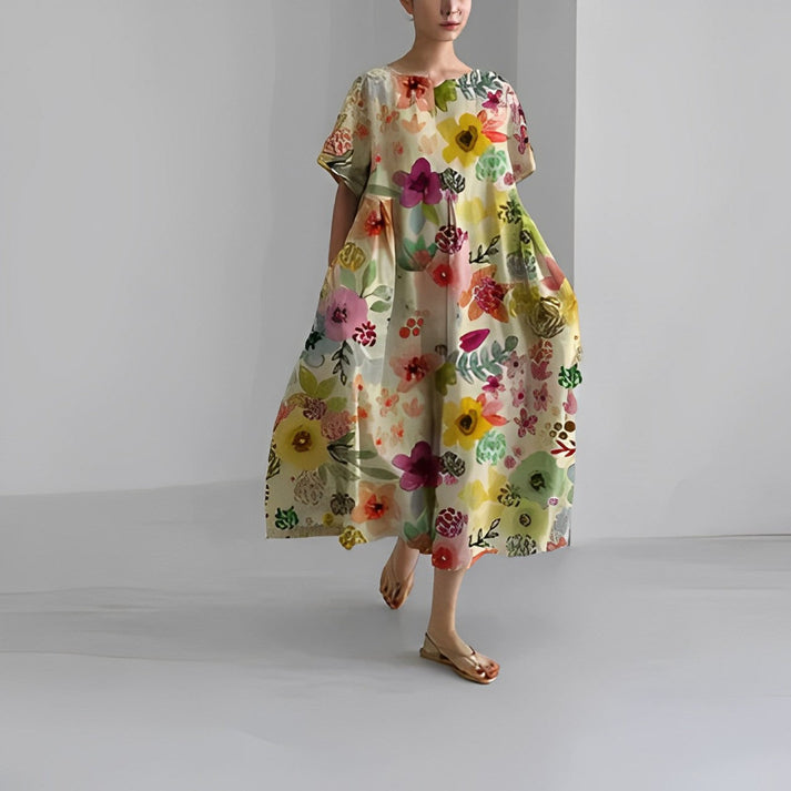 Loose Fit Elegant Long Dress for Ladies