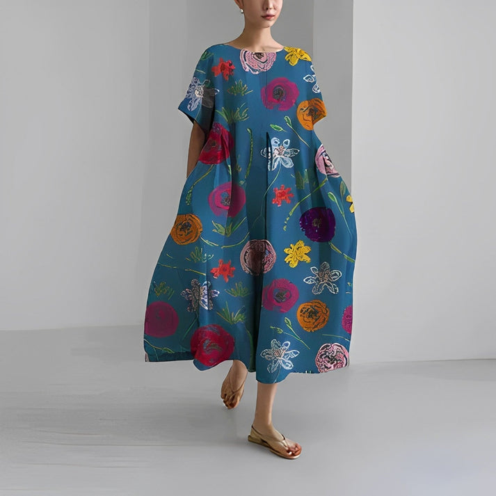 Loose Fit Elegant Long Dress for Ladies
