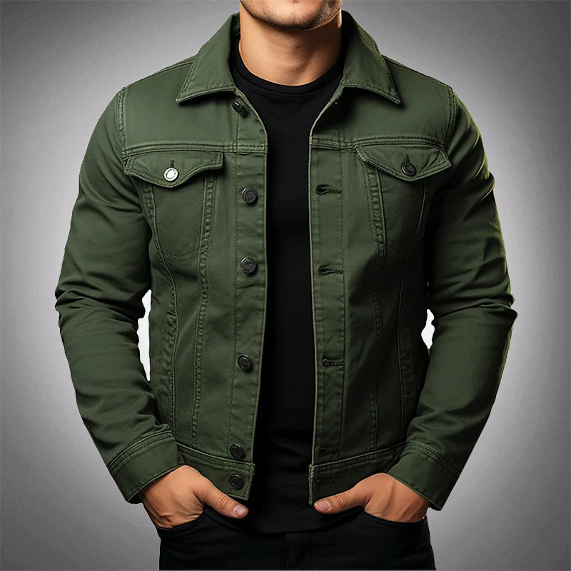 Fitted Blue Jeans Jacket for Men - OutfitLondon