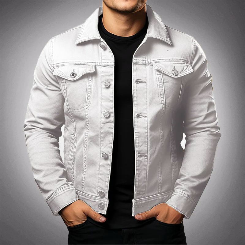 Fitted Blue Jeans Jacket for Men