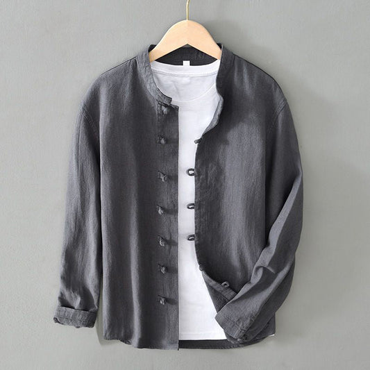 Comfortable Loose Fit Casual Long Sleeve Shirt - OutfitLondon