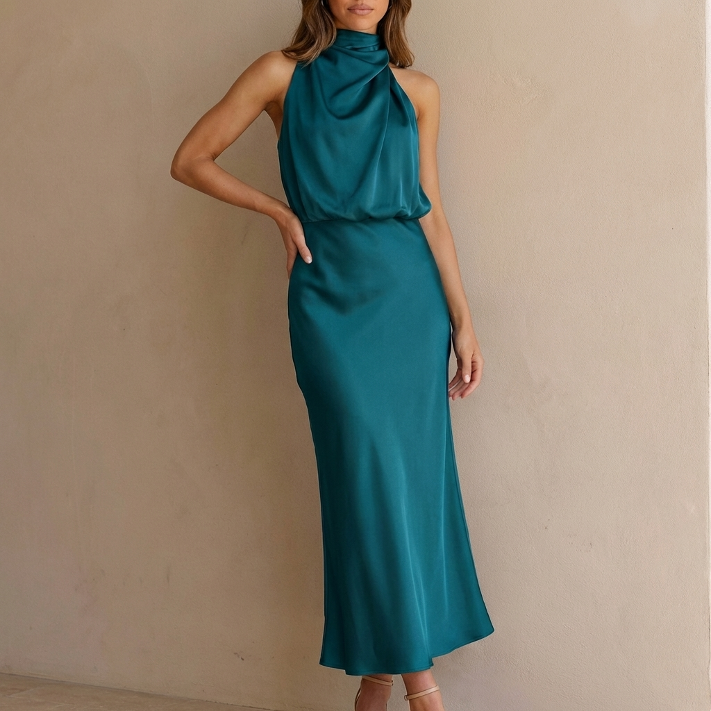 Elegant Sleeveless Midi Dress for Women
