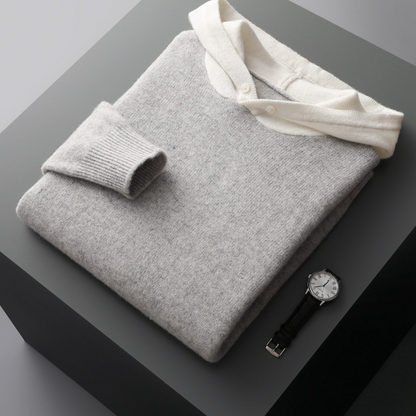 Ladies' Cozy Button Front Sweatshirt Hoodie