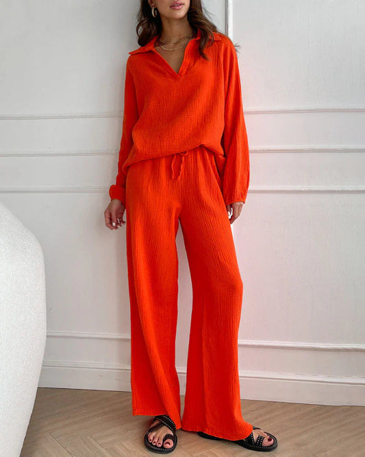 Comfortable 2 Piece Cotton Pajama Set - OutfitLondon