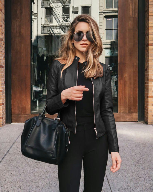 Genuine Leather Biker Jacket - OutfitLondon