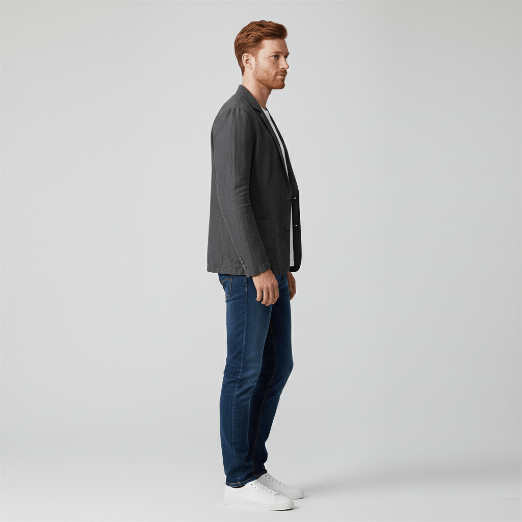 Slim Fit Men's Casual Two Button Jacket