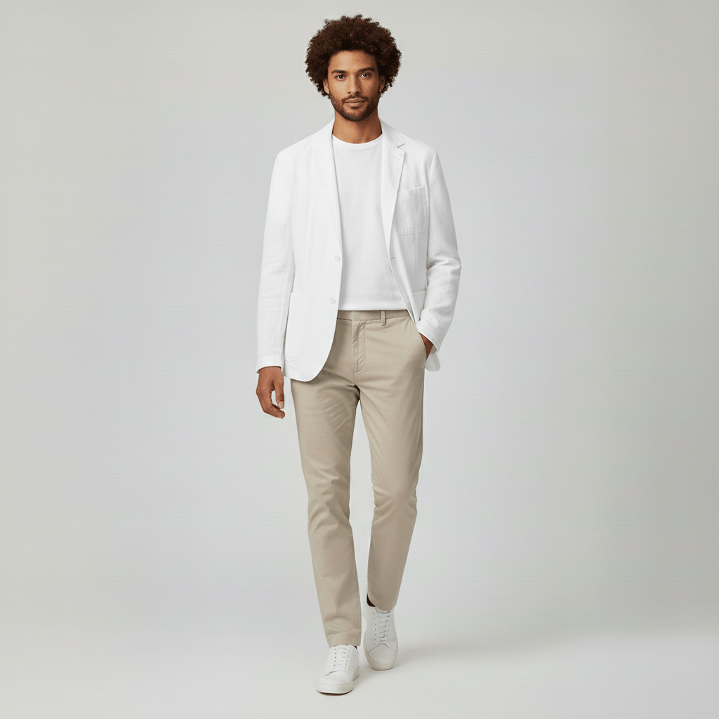 Slim Fit Men's Casual Two Button Jacket